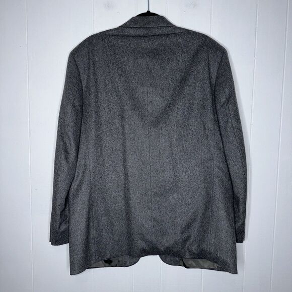 Oscar De La Renta Men’s Cashmere Wool Blend Blazer Jacket Gray Size 44R - Picture 2 of 5
